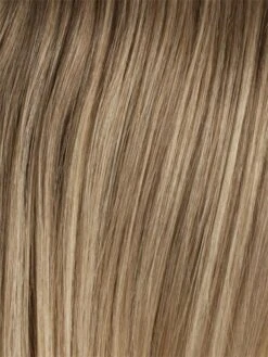 Petite Lori 110 Mono Top By WigPro | Human Hair -Personalized Fake Store 18B 24T Ash Brown tipped w Light Golden Blonde