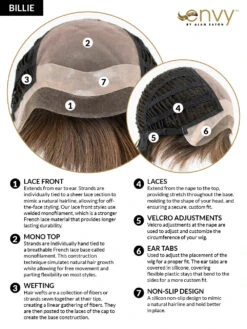 Billie Wig By Envy | Human Hair/Synthetic Blend 38 Billie Wig By Envy | Human Hair/Synthetic Blend -Personalized Fake Store BillieCC04