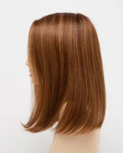 Chelsea Wig By Envy | Mono Top | Human Hair | Synthetic Blend -Personalized Fake Store ChealseaLeftSide CreamedCoffee