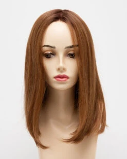 Chelsea Wig By Envy | Mono Top | Human Hair | Synthetic Blend -Personalized Fake Store ChelseaFront CreamedCoffee