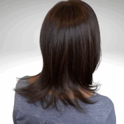 Luna Wig By Ellen Wille | Mono Crown -Personalized Fake Store EWLUNADarkChocolateMixBack