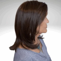 Luna Wig By Ellen Wille | Mono Crown -Personalized Fake Store EWLUNADarkChocolateMixSide