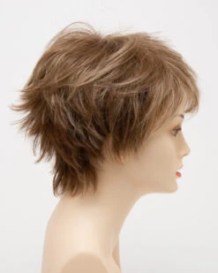 Flame Wig By Envy | Mono Crown | Human Hair | Synthetic Blend -Personalized Fake Store FlameRightSide DarkBlonde