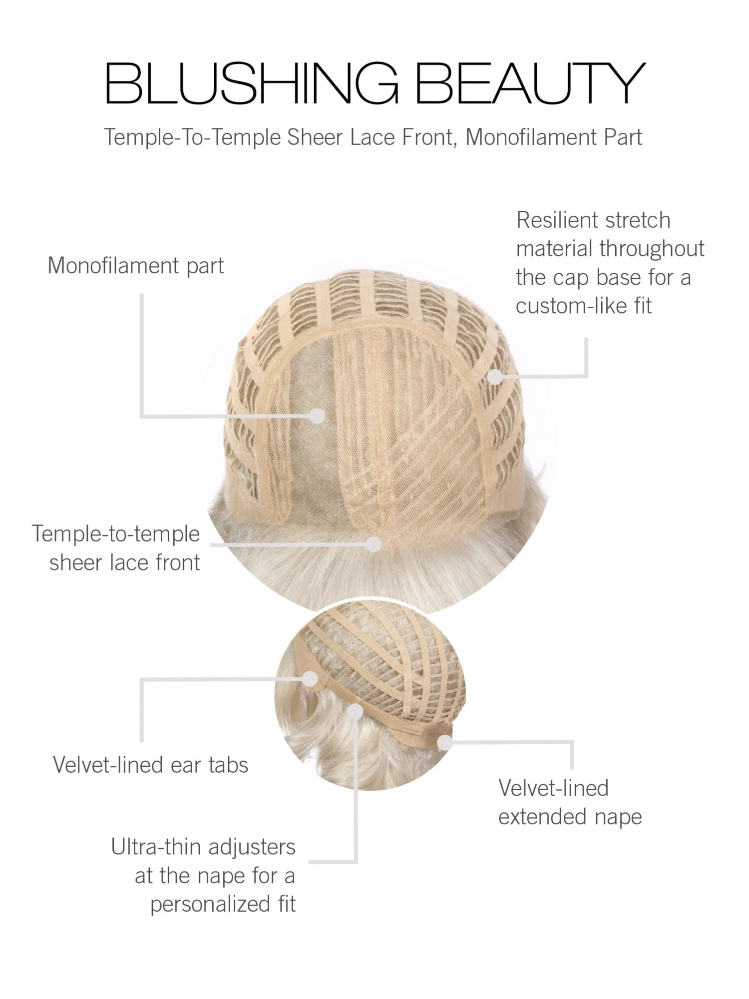 Blushing Beauty Wig By Gabor | Mono Part 15 Blushing Beauty Wig By Gabor | Mono Part - Image 15