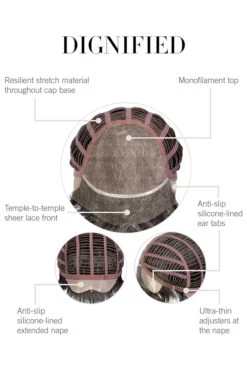 Dignified Men's Wig By HIM | Mono Top -Personalized Fake Store HIM Dignified CapConstruction