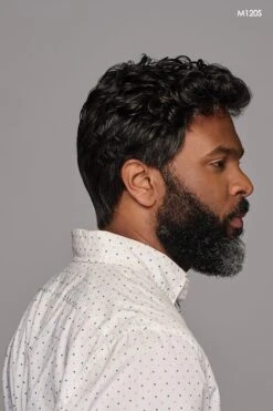 Dignified Men's Wig By HIM | Mono Top -Personalized Fake Store HIM Dignified Model1 Side1