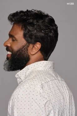 Dignified Men's Wig By HIM | Mono Top -Personalized Fake Store HIM Dignified Model1 Side3