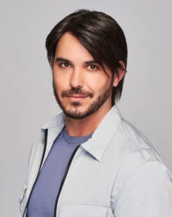 Sharp Men's Wig By HIM | Mono Top | Human Hair Blend 26 Sharp Men's Wig By HIM | Mono Top | Human Hair Blend -Personalized Fake Store HIM Sharp Model2 Styled Front2