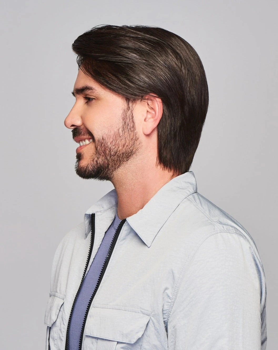 Sharp Men's Wig By HIM | Mono Top | Human Hair Blend 9 Sharp Men's Wig By HIM | Mono Top | Human Hair Blend - Image 9