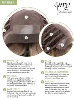 Isabella Wig By Envy | Mono Top | Human Hair | Synthetic Blend 36 Isabella Wig By Envy | Mono Top | Human Hair | Synthetic Blend -Personalized Fake Store Isabella