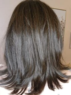 Lisa Wig By Envy | Human Hair/Synthetic Blend -Personalized Fake Store LisabyEnvyDarkBrownBack