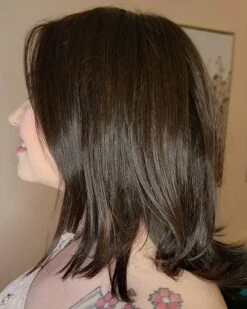 Lisa Wig By Envy | Human Hair/Synthetic Blend -Personalized Fake Store LisabyEnvyDarkBrownSide