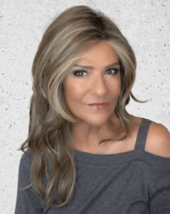 Stroke Of Genius Wig By Raquel Welch | Mono Part -Personalized Fake Store RWStrokeofGeniusRL9 24SSShadedIcedCafeLatte