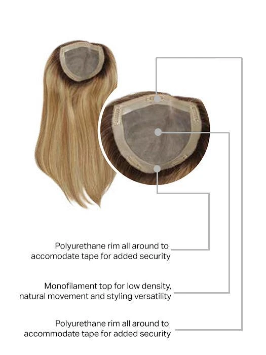 Gilded 18" Topper By Raquel Welch | Human Hair | Mono Top 7 Gilded 18" Topper By Raquel Welch | Human Hair | Mono Top - Image 7