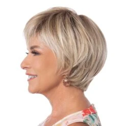 Contemporary Bob Wig By Toni Brattin | Large Cap -Personalized Fake Store TB ContemporaryBob Model Side1 b7767af0 e911 46aa 8642 32dd4794220a