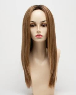 Veronica Wig By Envy | Mono Top | Human Hair | Synthetic Blend -Personalized Fake Store VeronciaFront GoldenNutmeg