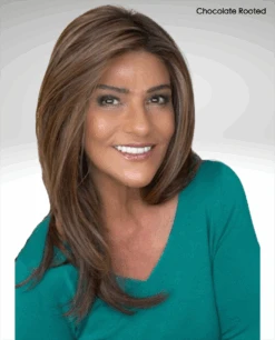 Music Wig By Ellen Wille | Heat-Friendly Synthetic -Personalized Fake Store cEWMUSICChocolateRootedFRONT1