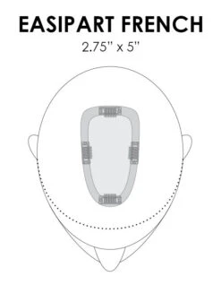 EasiPart Topper French 18" | Remy Human Hair -Personalized Fake Store easipart french placement base dimension 1dff5c75 3490 4a04 86f2 181e507efa1c