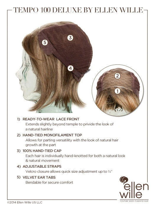 Tempo 100 Deluxe Wig By Ellen Wille | Mono Top | Large Cap 10 Tempo 100 Deluxe Wig By Ellen Wille | Mono Top | Large Cap - Image 10